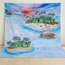 Vorschaubild Spieltuch Bio-Baumwolle Piraten 100 x 100 cm