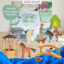 Vorschaubild Pferd mit Sattel - Krippenfigur aus Holz 15 cm