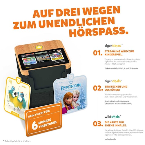 Tigerbox – schwarze Hörbox für Kinder