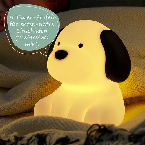 Hunde Nachtlicht für Kinder, dimmbar, warmweiß und bunt