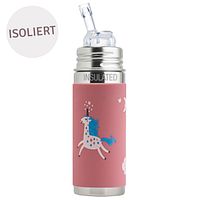 Thermosflasche Trinkhalm Pura Kiki Edelstahl Motiv