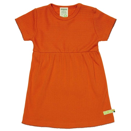 Dehnbares Kleid kurzarm Rippe