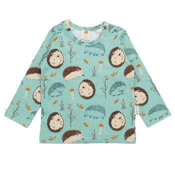 Jersey Langarmshirt mit Igel hellblau