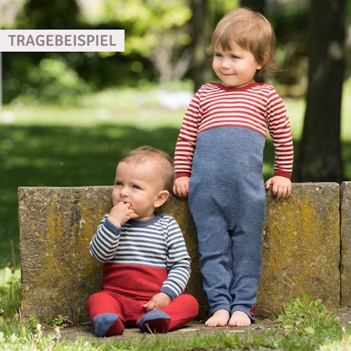 Wolle Strampler langarm unten ohne Füße