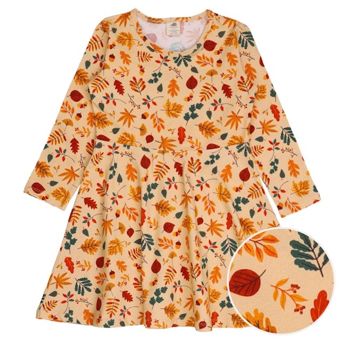 Jersey Kleid Herbstblätter