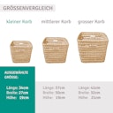 Vorschaubild Kleiner Aufbewahrungskorb rechteckig 34x26x17 cm