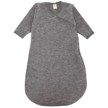 Babyschlafsack Wollplüsch langarm wickeln mauve