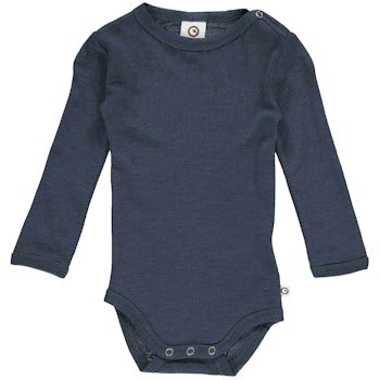 Wolle Body langarm nachtblau