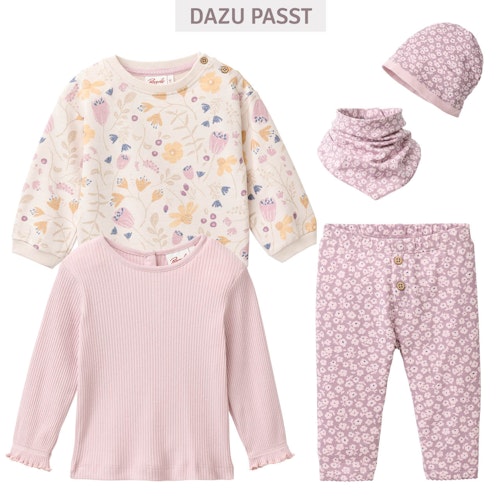 Edle Ripp Leggings Veilchen rosa