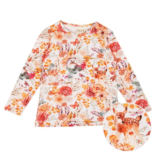 Langarmshirt Herbstblumen