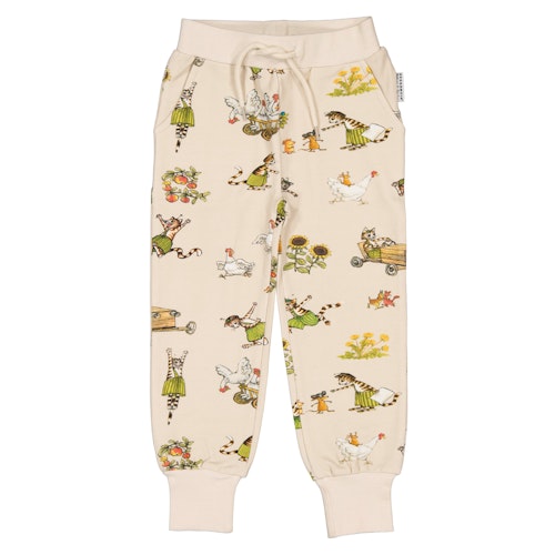 Jogginghose Pettersson und Findus Alloverprint beige