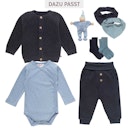Vorschaubild Doppelpack Rippe Dreiecktücher blau-petrol