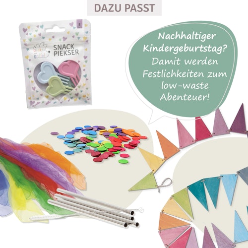 Love is all we need 5er Set Piekser für Snacks