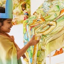 Vorschaubild Riesiges Spieltuch Seide Beatrix Potter Peter Hase 137x274