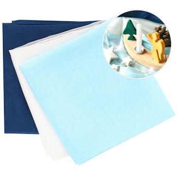 Jahreszeitentuch Seide 55x55 cm – Winter 3er Set