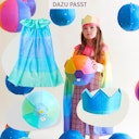 Vorschaubild Blaue Luftballonhülle aus Seide - Meer