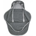 Vorschaubild Wollfleecesack für Autositze grau, für 3- und 5-Punktgurte