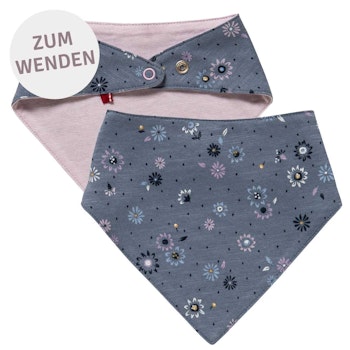 Wende Dreiecktuch Frühlingsblumen ozeanblau