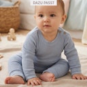 Vorschaubild Edles Rippe Langarmshirt blau