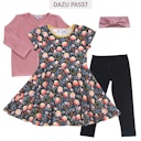Vorschaubild Flatterkleid kurzarm Blumen