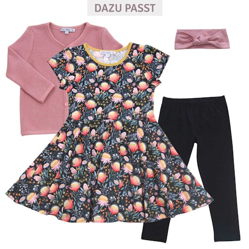 Flatterkleid kurzarm Blumen