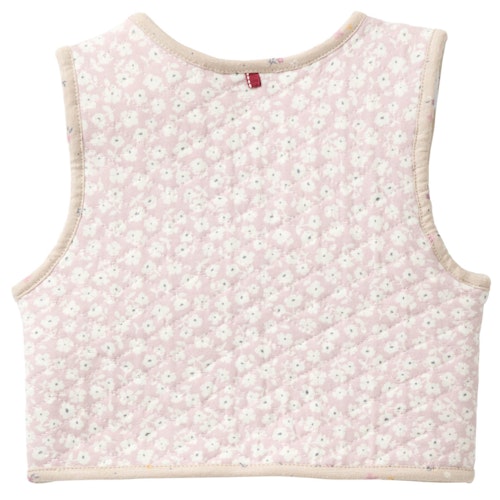 Wendbare Steppweste rosa Blümchen