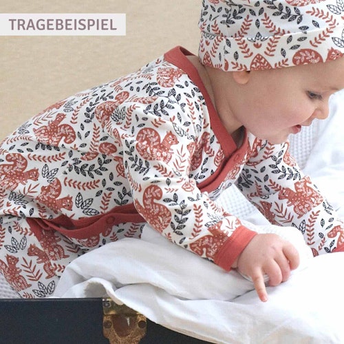 Baby Strampler mit Fußumschlag - Löwe