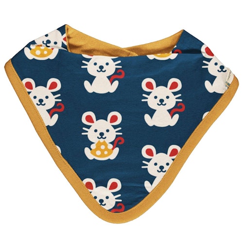 Leichtes großes Dreiecktuch Maus navy 26x23 cm
