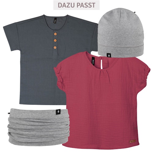 Elastischer Jersey Schlauchschal grau-melange