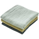 Vorschaubild Mulltuch 3er Pack 65 x 65 cm balsamgrün, salbei, mint