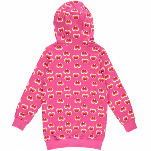 Sportliches Hoodie Sweatkleid Herzen