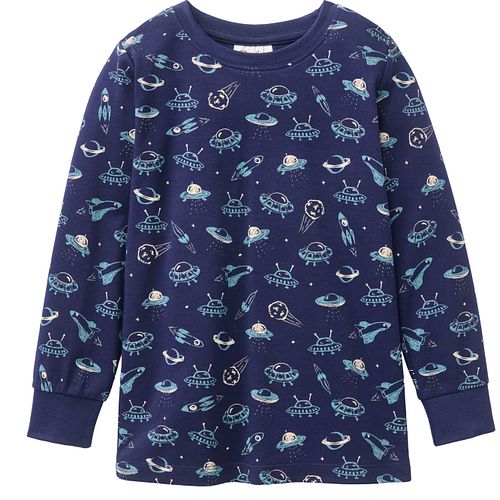 Schlafanzug Weltall blau