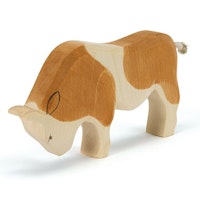 Stier Holzfigur stehend 10,5 cm hoch