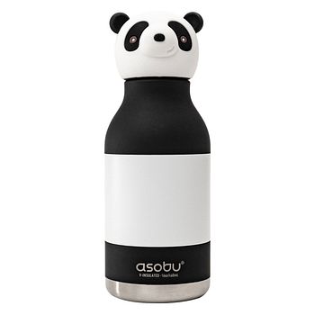 Bestie Bottle Edelstahltrinkflasche mit Trinkhalm Panda 460 ml