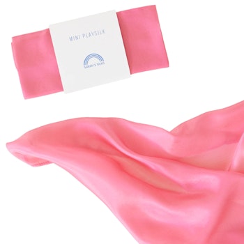 Spieltuch Seide pink klein 53 x 53 cm