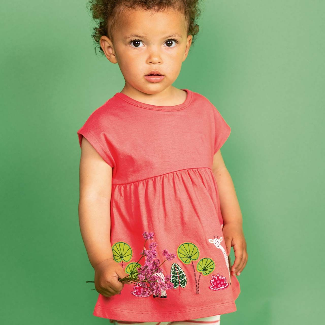 Kleid Sense Organics kurzarm Motiv