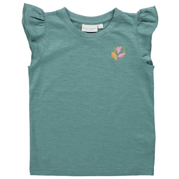 Schmetterlingsärmel T-Shirt petrol