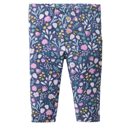 Edle Rippe Leggings Blümchen