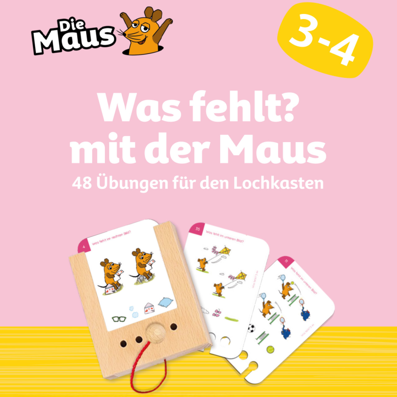 Was fehlt? Kartensatz mit der Maus ab 3-4 Jahren (ohne Lochkasten)