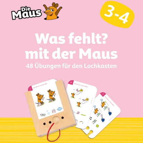 Was fehlt? Kartensatz mit der Maus ab 3-4 Jahren (ohne Lochkasten)