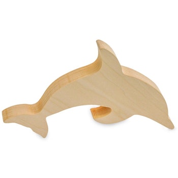 Schnitzrohling Holztier - Delfin