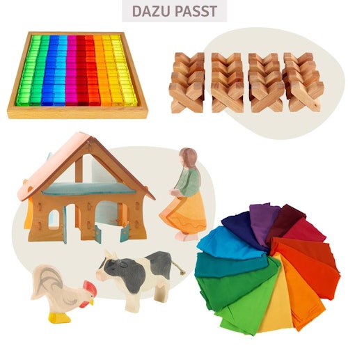 16 X Klötze aus Holz