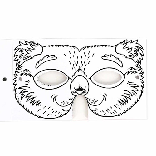 Tierische Masken zum Ausmalen