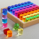 Vorschaubild 64 Lichtbauzylinder im Holzrahmen 21x21 cm