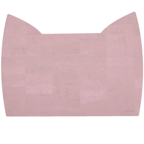 Kinder Tischset aus Kork Katze altrosa 52 x 36 cm
