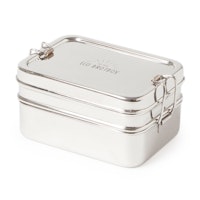 Bestseller Edelstahl Brotbox + Snackbox 1l 15 x 11 x 7,8 cm