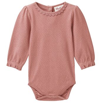 Weicher Body langarm rosa Pünktchen