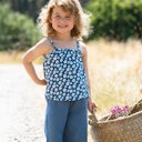 Vorschaubild Sommer Shirt Musselin ohne Arm Blumen