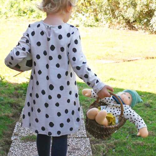 Bio Stoffpuppe Mädchen "Mascha" zum An- & Ausziehen 38 cm