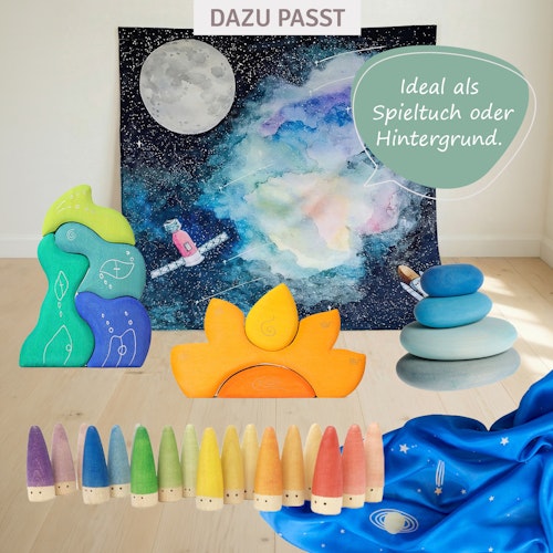 Spieltuch Bio-Baumwolle Mond 100 x 100 cm